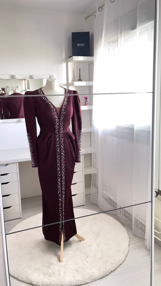 Bordeaux Kleid
