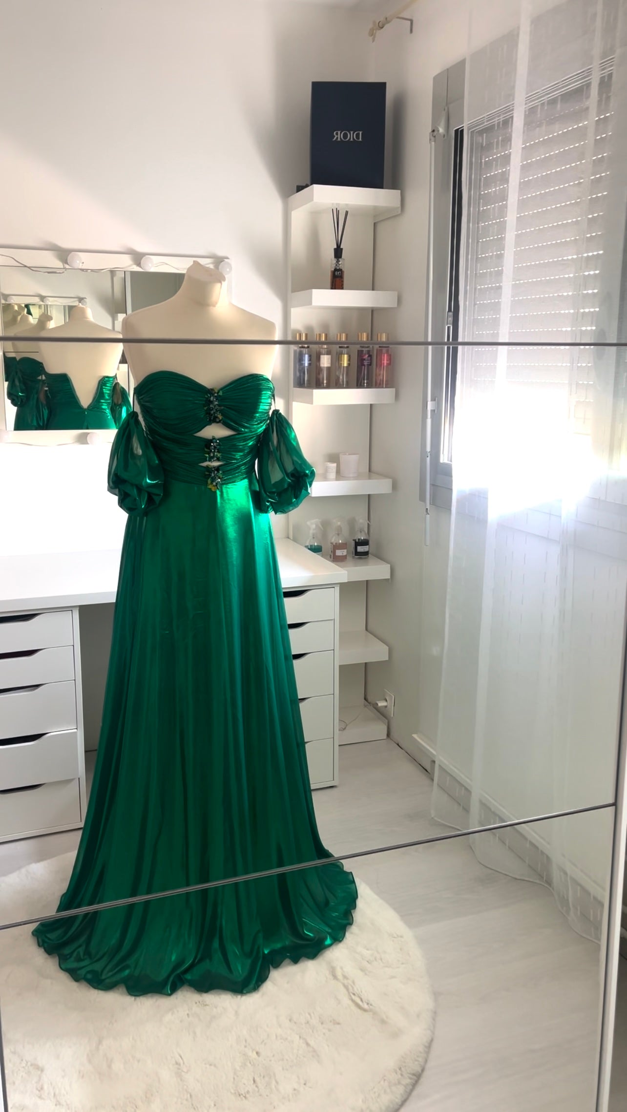 Cleopatra Abendkleid Perlgrün