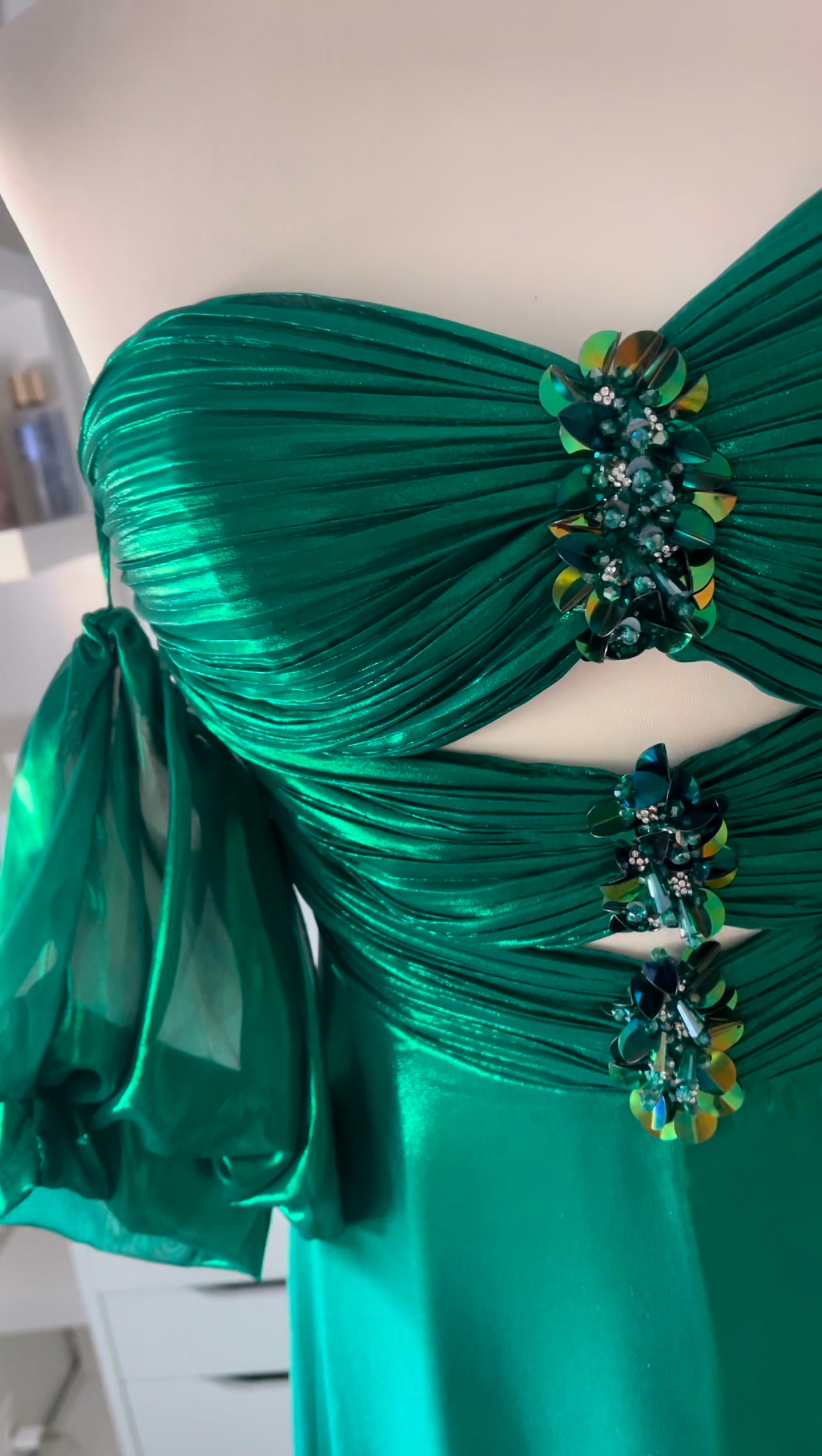 Cleopatra Abendkleid Perlgrün