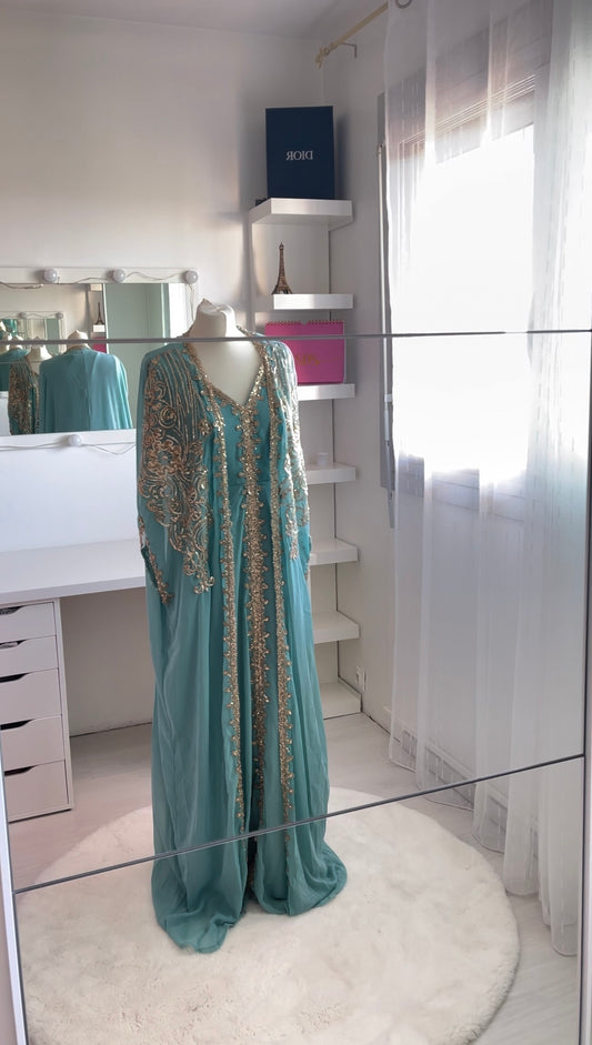 Wassergrüner Kaftan